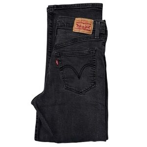 Levi’s Premium Ribcage Straight Ankle High Rise Women’s Jeans Black Size W27 L27